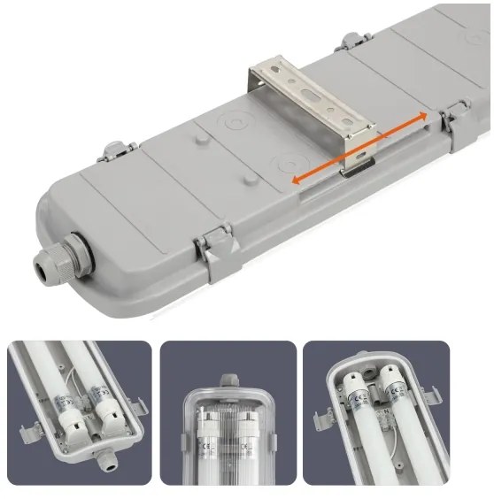 BRILAGI -LED Tech. OPTIMA T8 fénycsöves LED lámpatest 2xG13/9W/230V 4000K IP65 67,5 cm