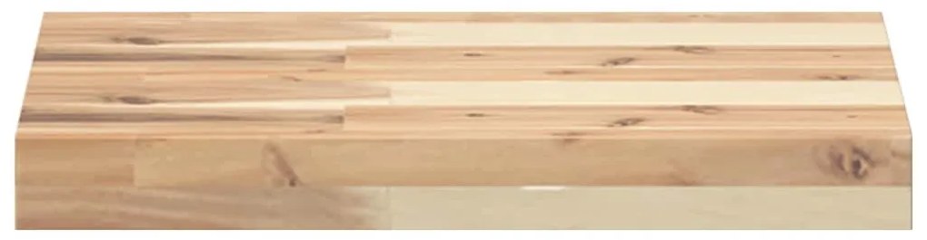 2 db kezeletlen tömör akácfa függőpolc 40 x 30 x 4 cm