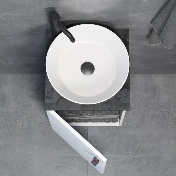 TAARNHOLM fehér fürdőszobaszekrény mosdóval