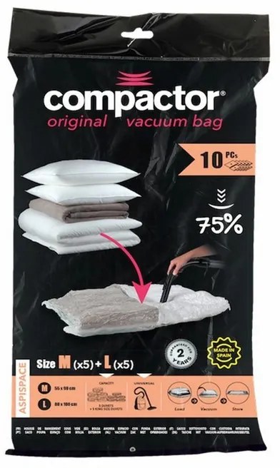 Vákuumos tároló zacskók 5 x 70 l + 5 x 120 l, átlátszó