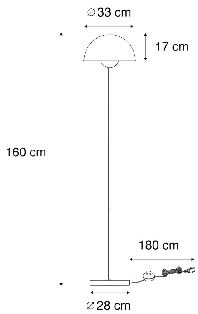 Okos állólámpa fekete arannyal, Wi-Fi-vel A60 - Magnax