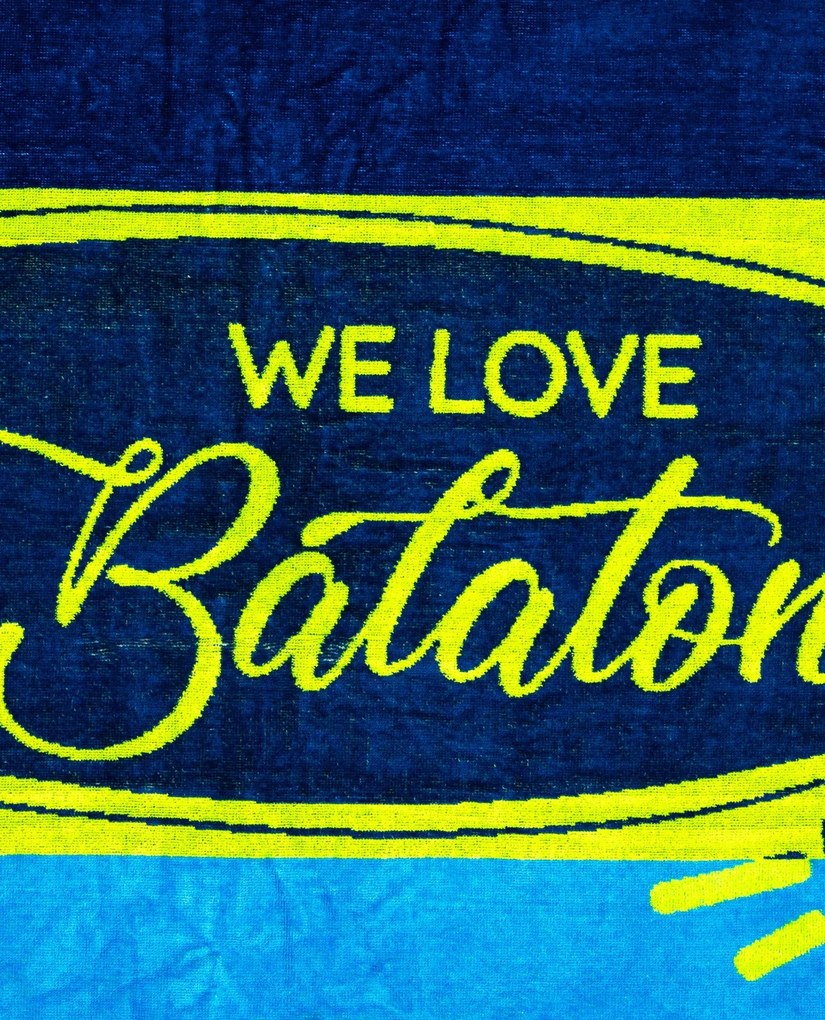 BALATON Strandtörölköző kék-zöld 2024 160x86cm