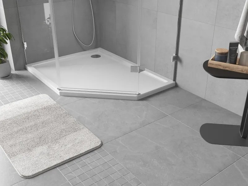 Mexen Flow ötszögletű slim bal oldali zuhanytálca 100 x 90 cm, fehér fényes - 46P109010L