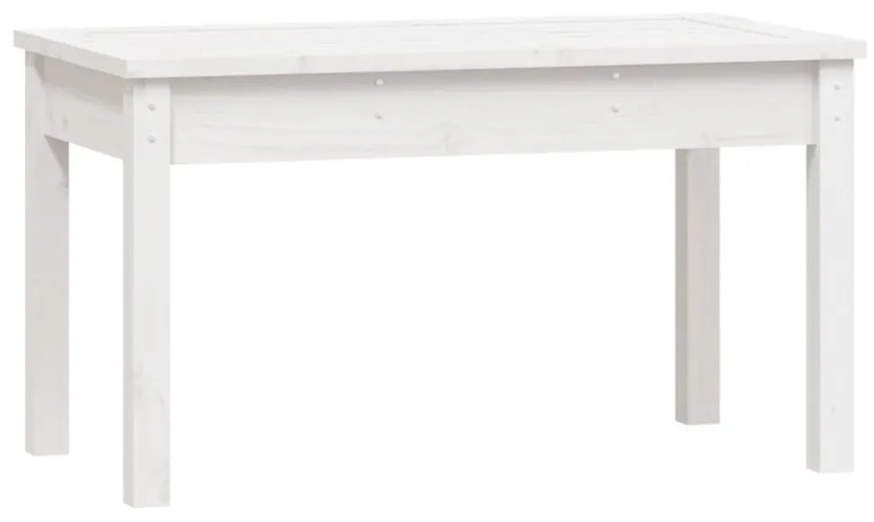 fehér tömör fenyőfa kerti pad 80x44x45 cm