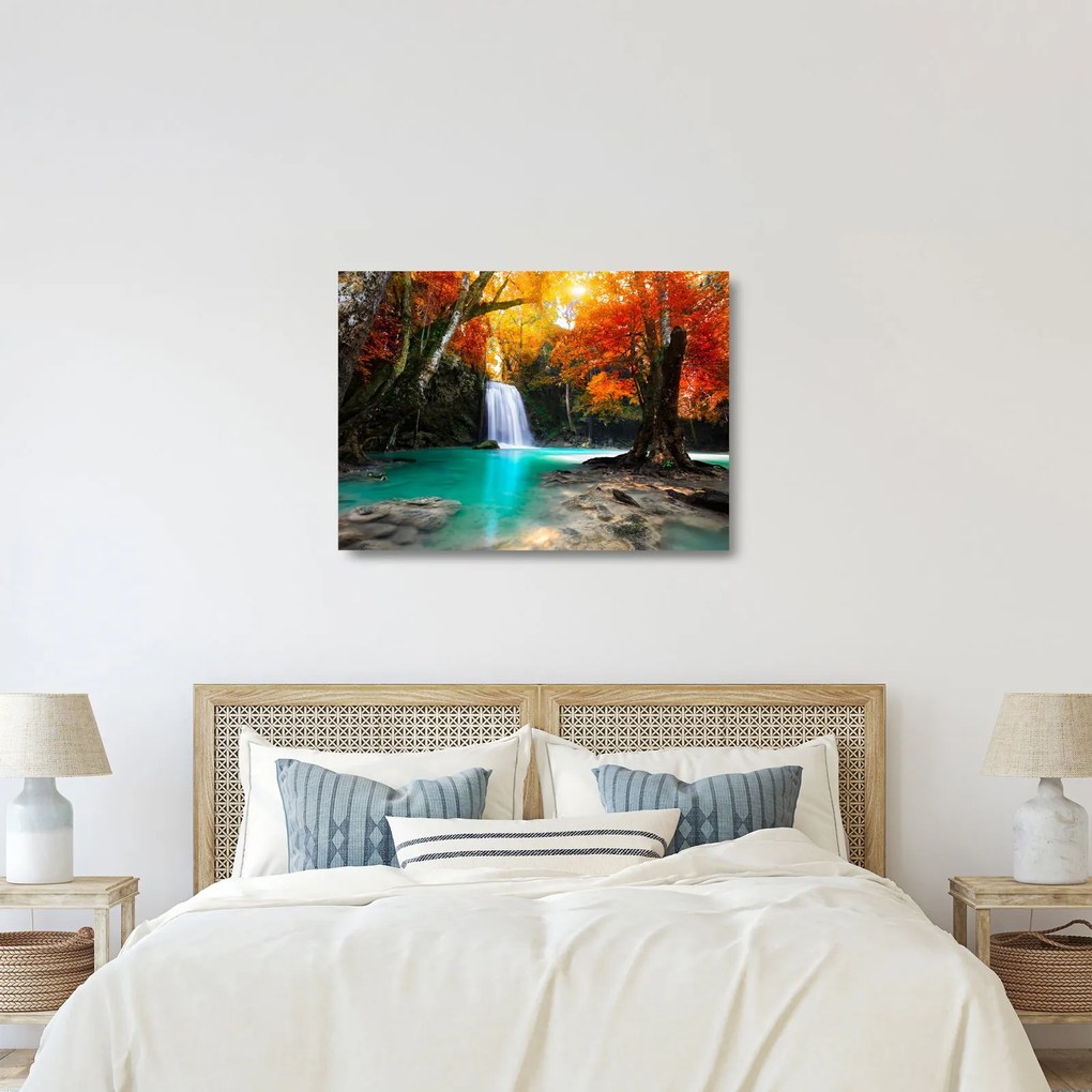 Kép - Smaragd lagúna (üvegen) (70x50 cm)