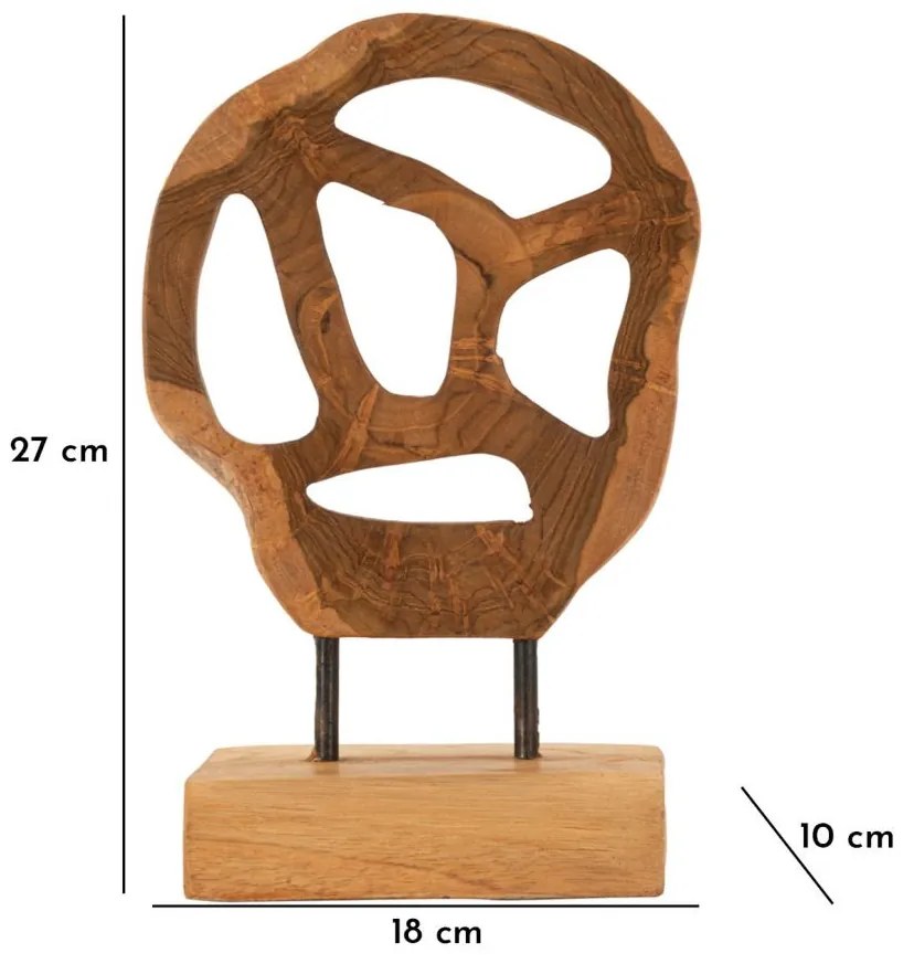 Lubang szobor teak 18x10x27cm