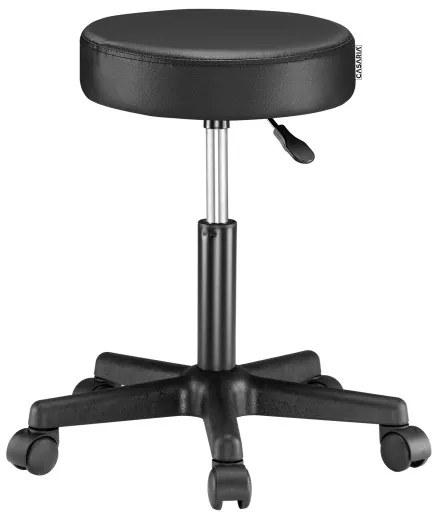 Casaria® Gurulós puff - fekete