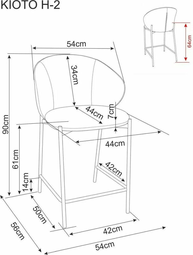 Bárszék KIOTO, kasmír/világos bézs