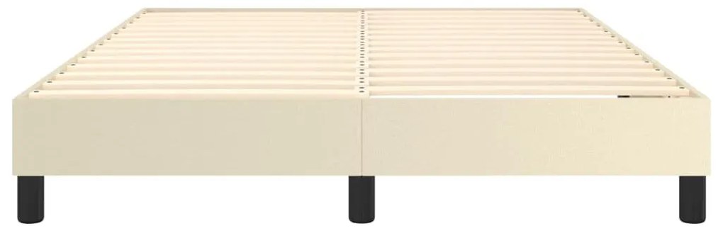 krémszínű műbőr ágykeret 140x190 cm