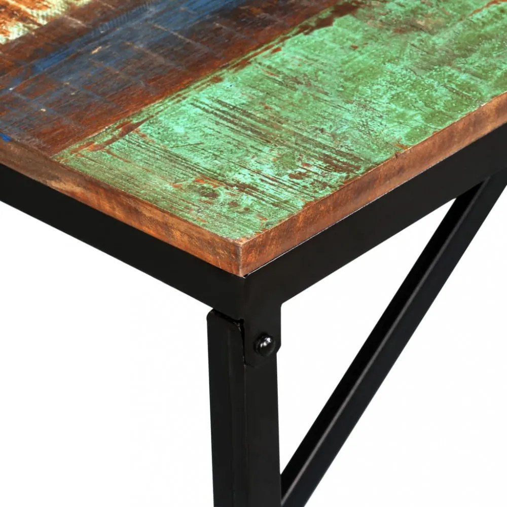 tömör újrahasznosított fa pad 110 x 35 x 45 cm