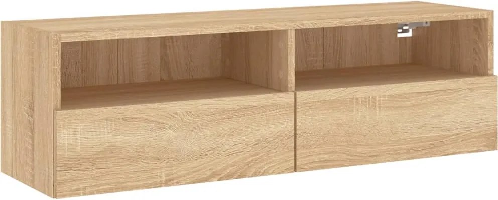 vidaXL sonoma tölgyszín szerelt fa fali TV-szekrény 100 x 30 x 30 cm
