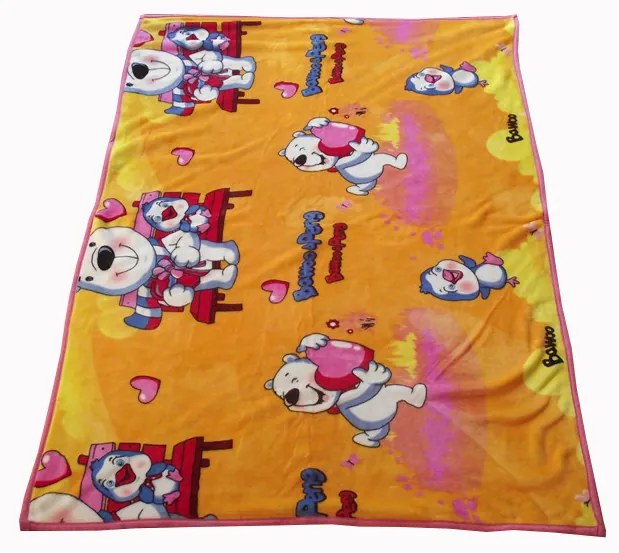 Bubu és Lulu Gyerek Pléd Ágytakaró Narancs 100 x 140 cm