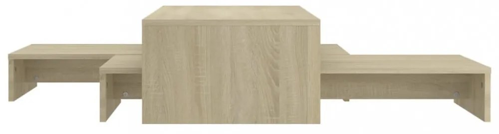 szerelt fa rakásolható dohányzóasztalszett 100x100x26,5 cm