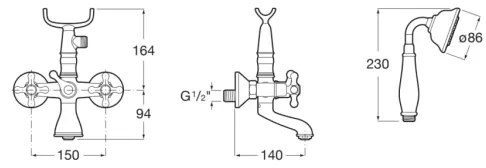 Roca A5A014BC00 - CARMEN kádszett csapteleppel, fényes króm