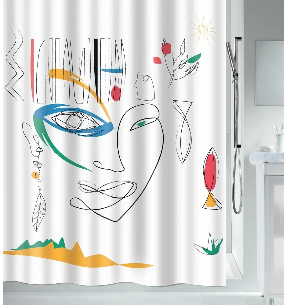 Zuhanyfüggöny 180x200 cm Faces – Spirella