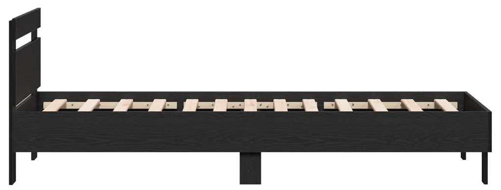 Fekete tölgyfa ágykeret Fekete tölgy Szerelt fa 90 x 200 cm