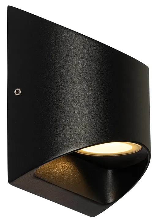Modern kültéri fali lámpa fekete, LED-del, 2-lámpás, IP54 - Mal