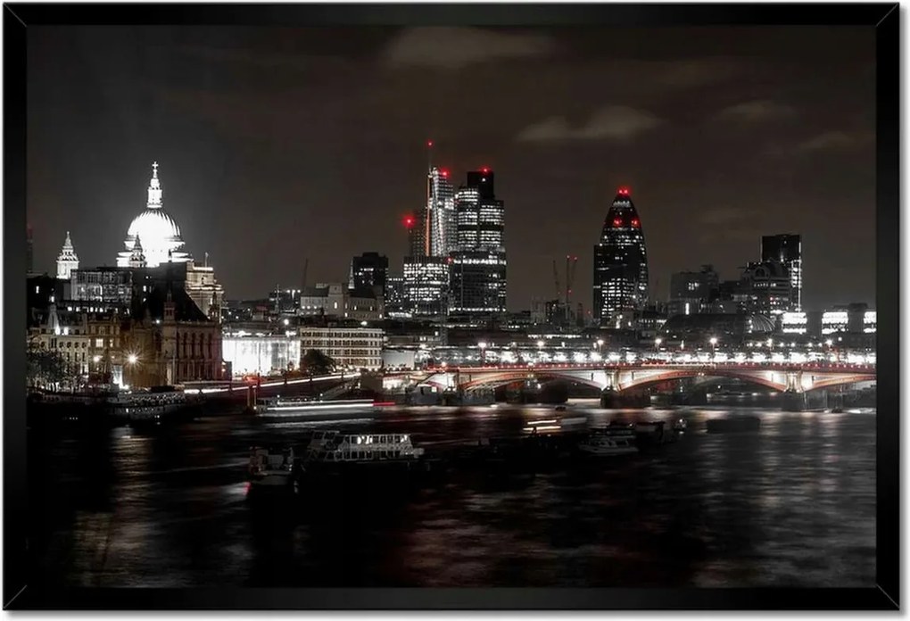 Poszterek keretben 60x40 Éjszakai kilátás Londonból