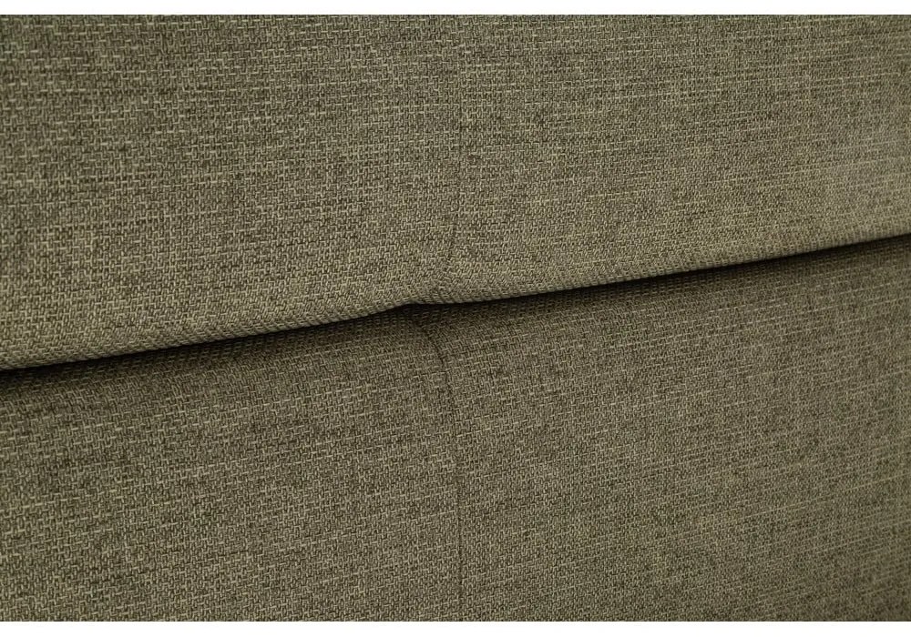 Zöld kárpitozott franciaágy tárolóhellyel és ágyráccsal 160x200 cm Lotte - Meise Möbel