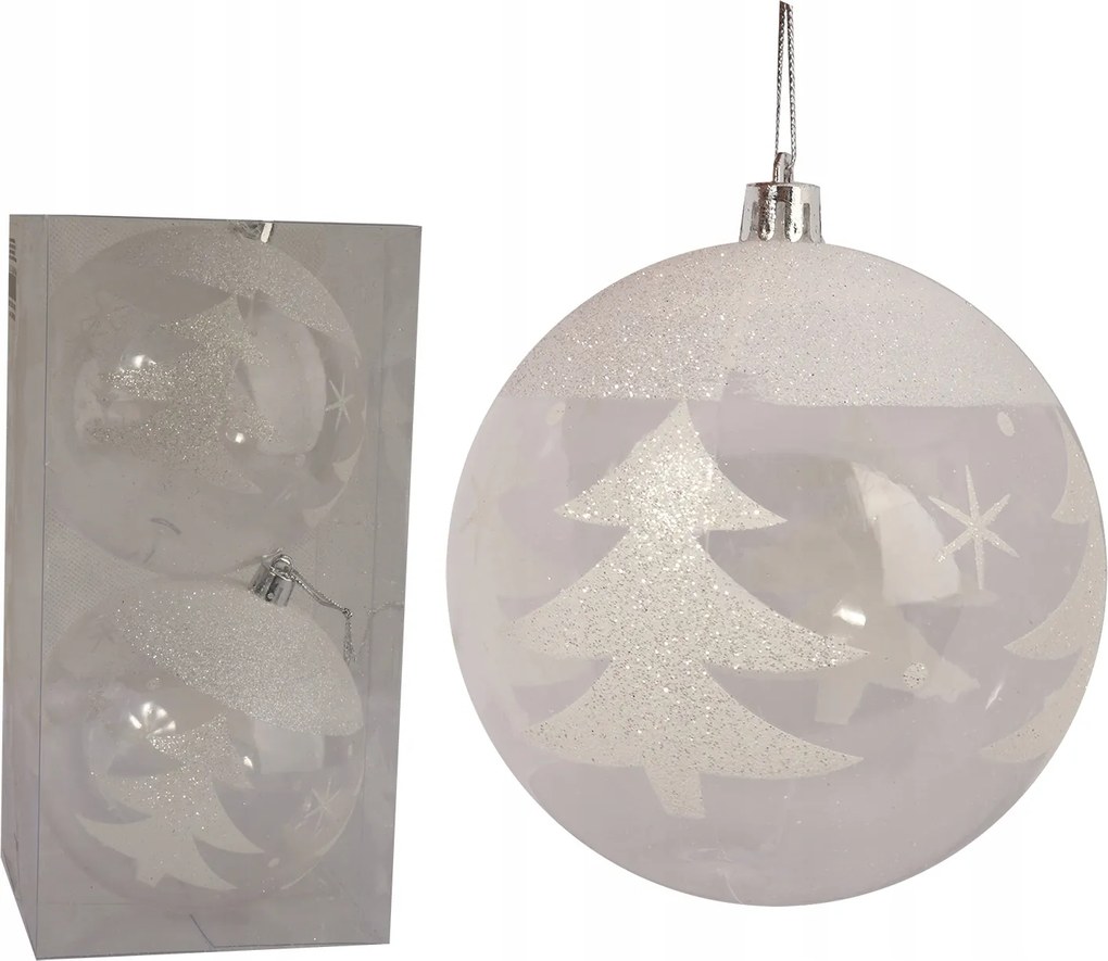 2 db-os gyönyörű gömb szett elegáns díszítéssel