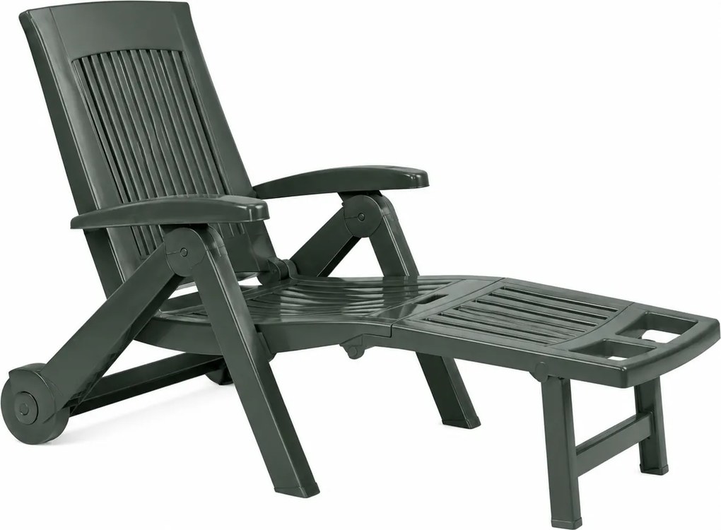ZIRCONE kerti nyugágy, 72×195×101 cm, sötétzöld I.P.A.E-Progarden