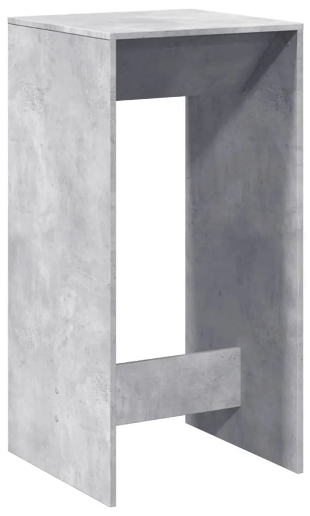 betonszürke szerelt fa bárasztal 51 x 50 x 103,5 cm