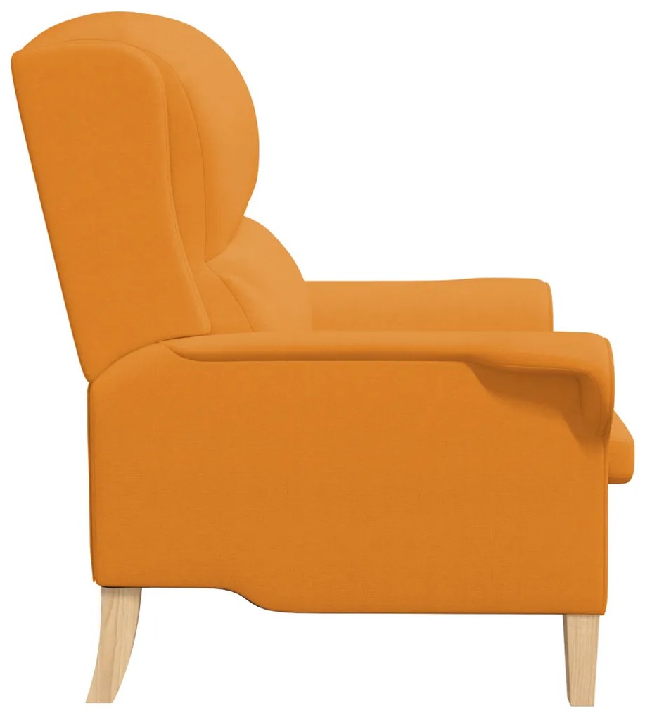 Modern Karosszék Sötét Sárga Szövet Nagy Ergonomikus