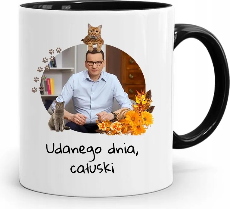 Bögre Fekete Politikusok Miniszterelnök Mateusz Morawiecki