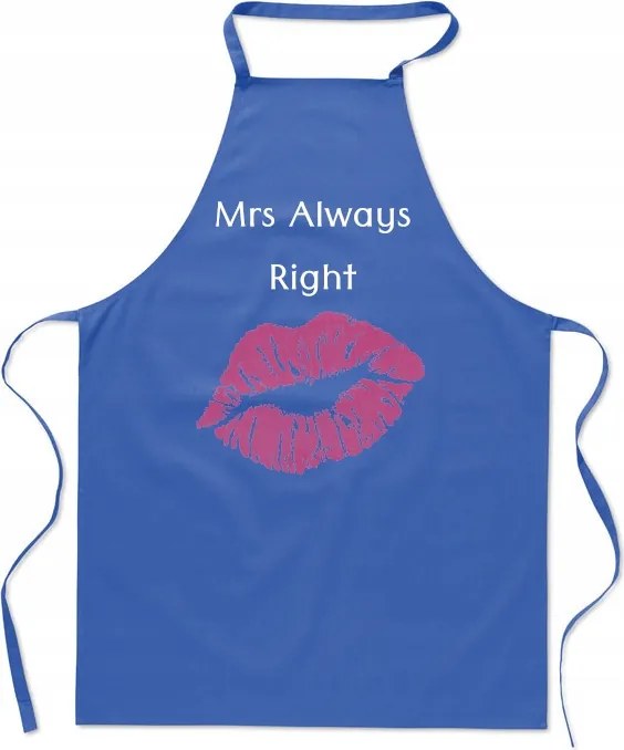 Konyhai kötény divatos nyomott mintával Mrs Always Right Ajándék Neki