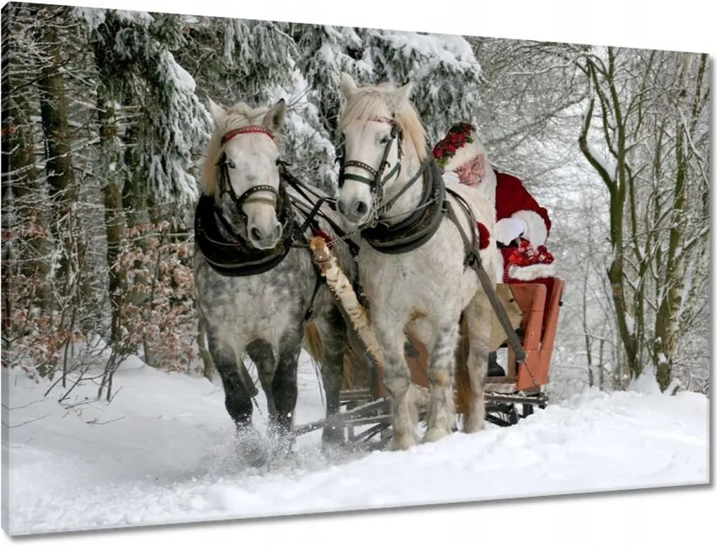 Vászonkép 90x60 Csillag Mikulás