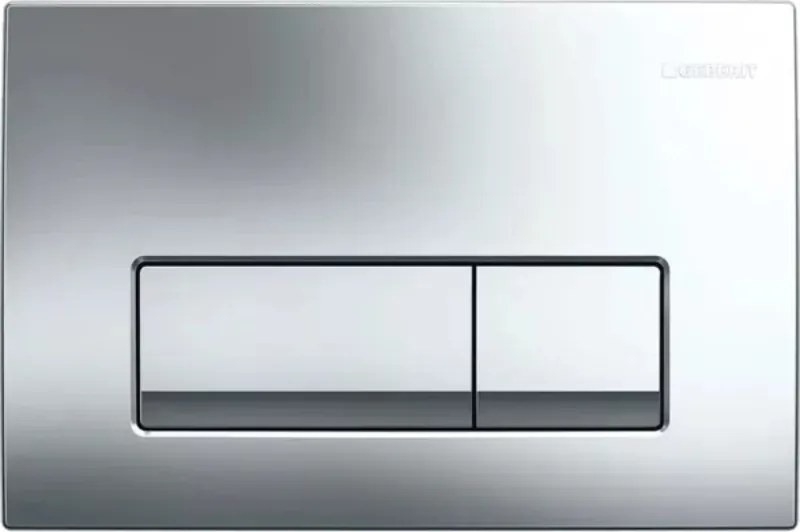 GEBERIT Delta50 nyomólap, Basic WC-tartályhoz, 2 vízmennyiséges, fényes króm
