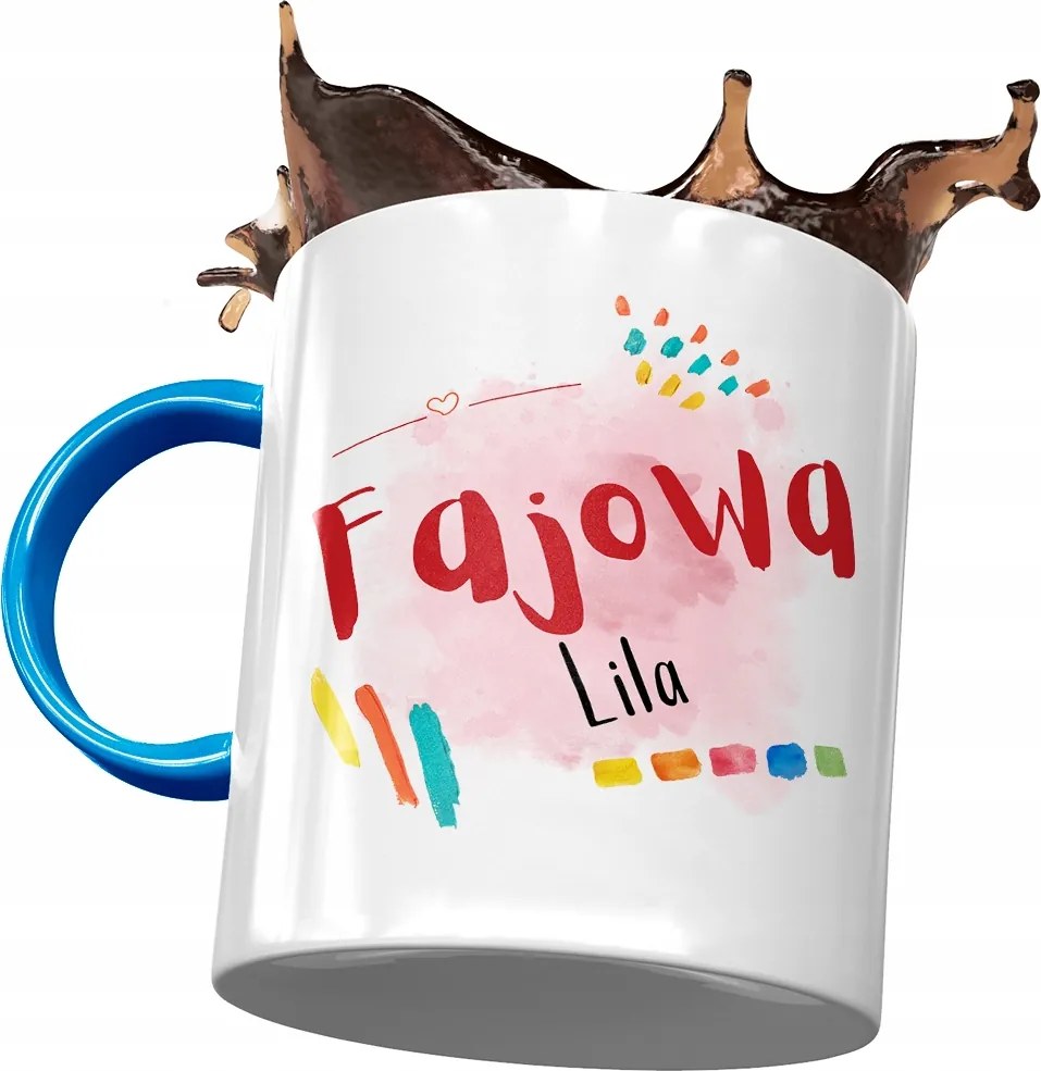 Kék Bögre Lili Barátnő Feleség Ajándék Nyomtatott Fotóval