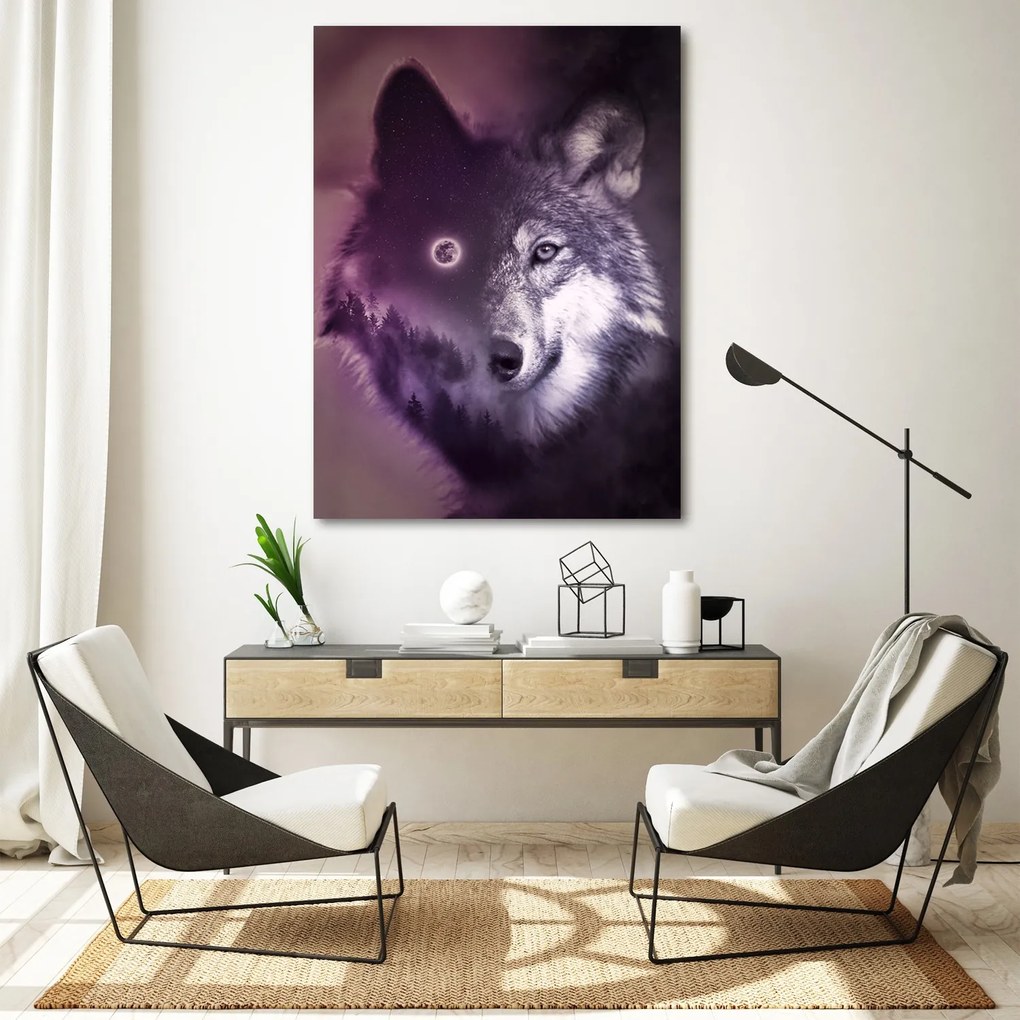 Gario Vászonkép A farkasfej és az éjszaka - Patryk Andrzejewski Méret: 60 x 90 cm