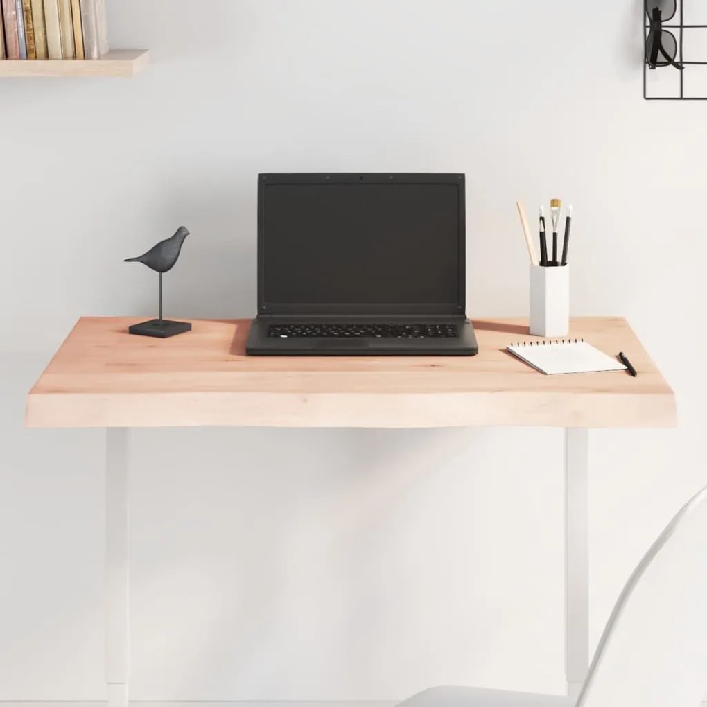 asztallap 80x50x(2-4) cm kezeletlen tömör fa élőszegélyes