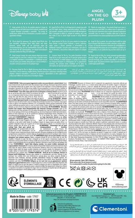 Disney Lilo és Stitch, A csillagkutya Angel plüss figura és rágóka Clementoni