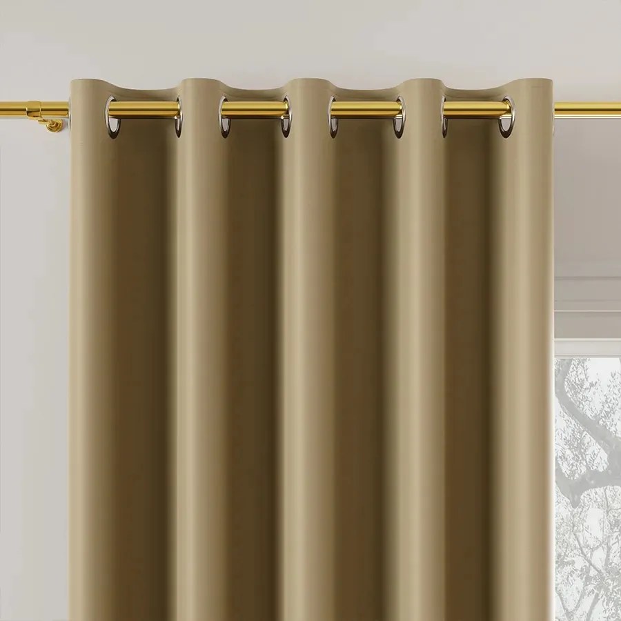 Blackout Szövet Függöny Anyag Dona 280cm sötét bézs