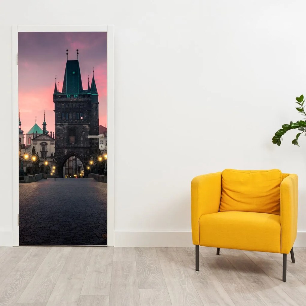 Fotótapéta ajtóra - A Károly hídon (95x205cm)