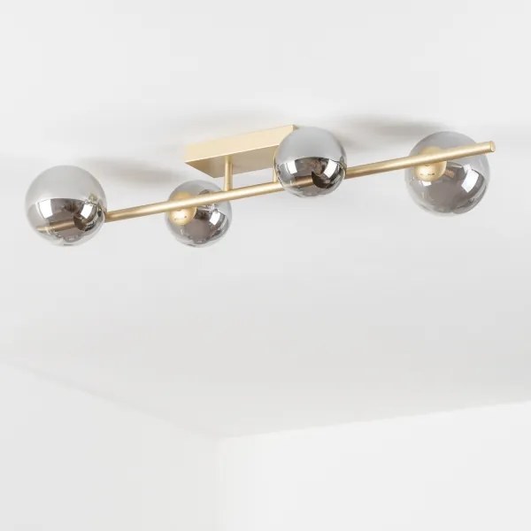 Brilagi - LED Felületre szerelhető csillár MILLA 4xG9/3W/230V arany/füstös