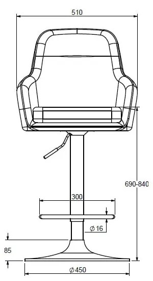 Narancssárga bárszék szett 2 db-os (ülésmagasság 69 cm) Avola – Unique Furniture