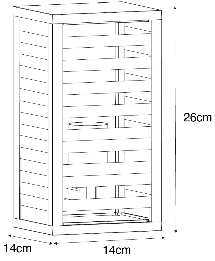 Modern kültéri fali lámpa fekete 26 cm IP44 - Reims