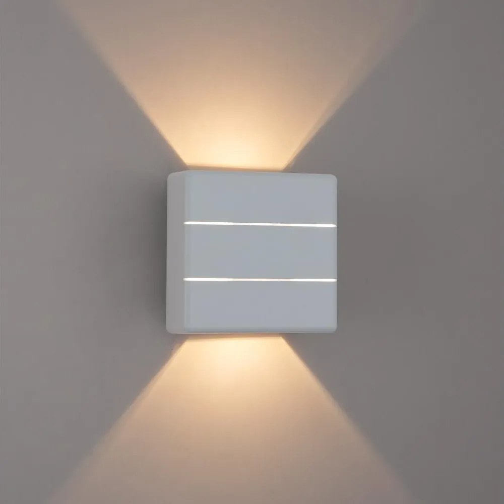 Brilagi - LED kültéri fali lámpa DOUBLERAY LINE LED/6W/230V fehér IP54