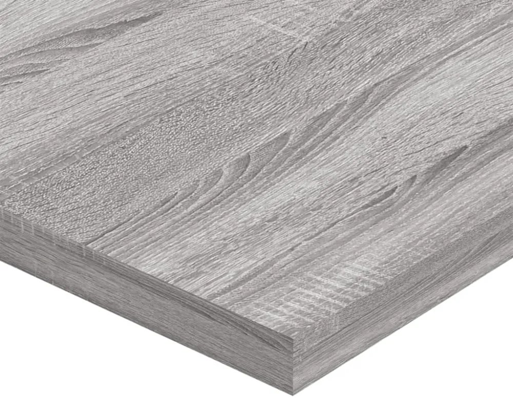 4 db szürke sonoma színű szerelt fa fali polc 40 x 40 x 1,5 cm