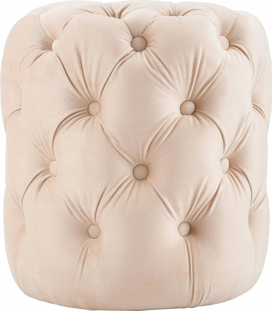 Puff lábtartó bársony oszmán kárpitozott Drancy bézs