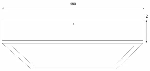 Mennyezeti lámpa NATURAL SQUARE 4xE27/15W/230V 48x48 cm fenyő/fehér
