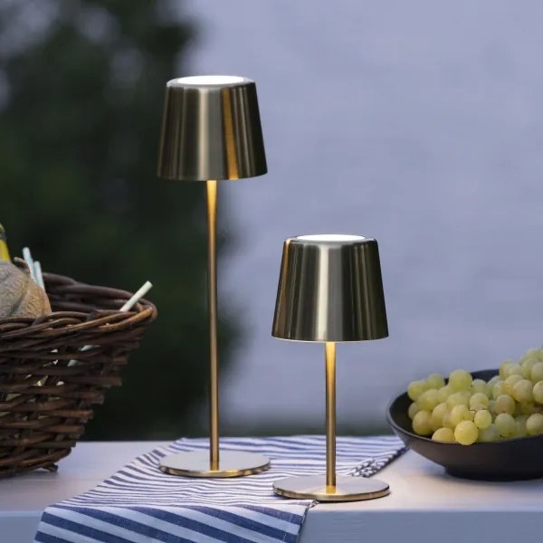 Brilliant XAANA LED/4W/5V IP44 érintős, állítható kültéri lámpa, arany