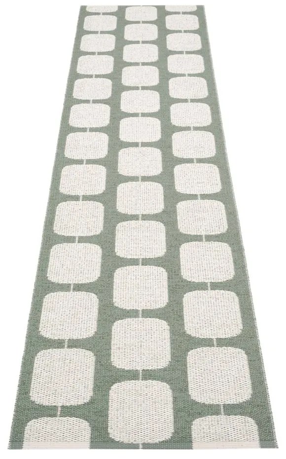Zöld-krémszínű kültéri-beltéri futószőnyeg 70x300 cm Sten Army – Pappelina
