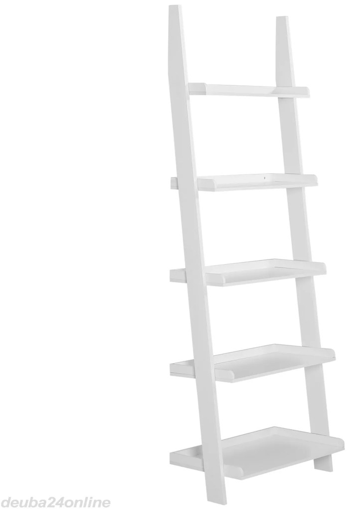 Casaria® Lépcsős polc fehér - 180 cm