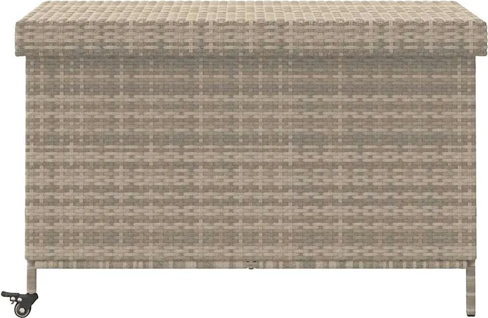 Kerti Tároló Doboz Kerekekkel Világosszürke 110X55X73 Cm