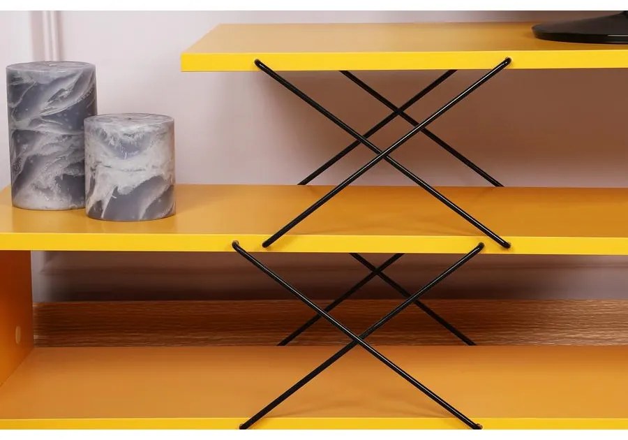 TV szekrény Zigzag - Sárga