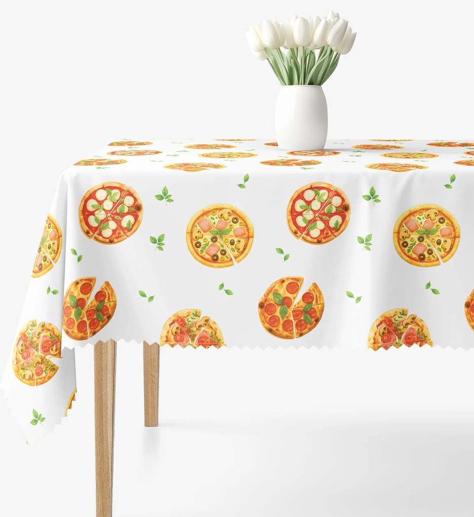 Goldea teflonos asztalterítő - ízletes pizza 100 x 100 cm